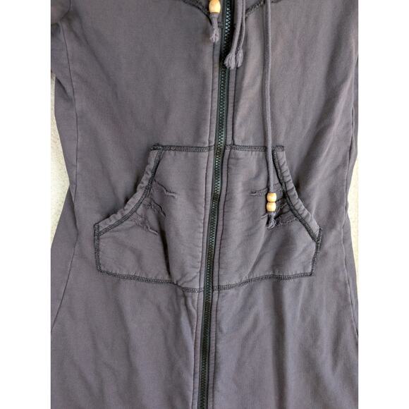 Prairie Underground Cloak Hoodie Womens Medium Long Black Full Zip Pockets - Picture 13 of 16